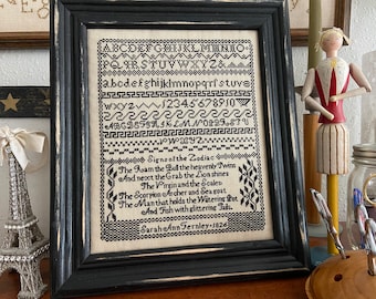 Folleto de gráficos de muestra de Sarah Ann Fernley 1826