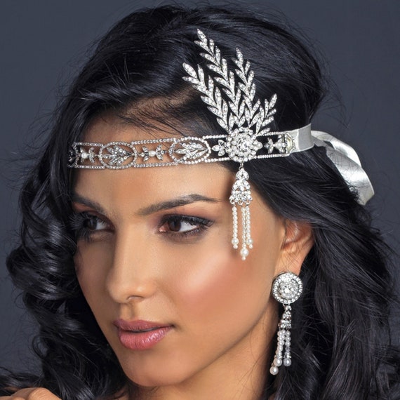 Brand New Great Gatsby Inspired Light Rhodium Headpiece