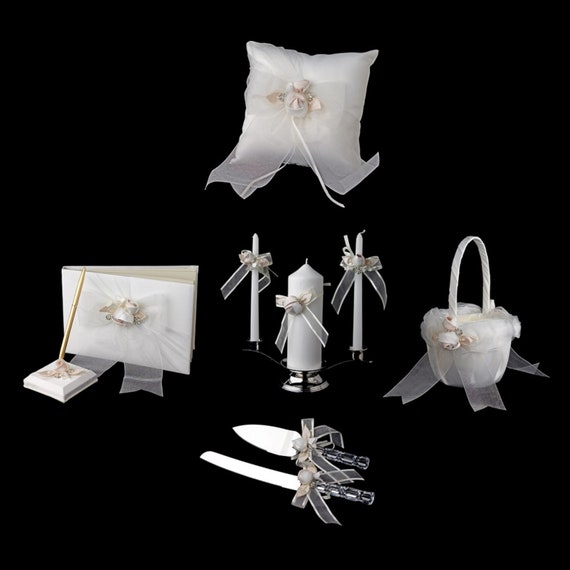 Beautiful Organza Bow and Rose Reception Set