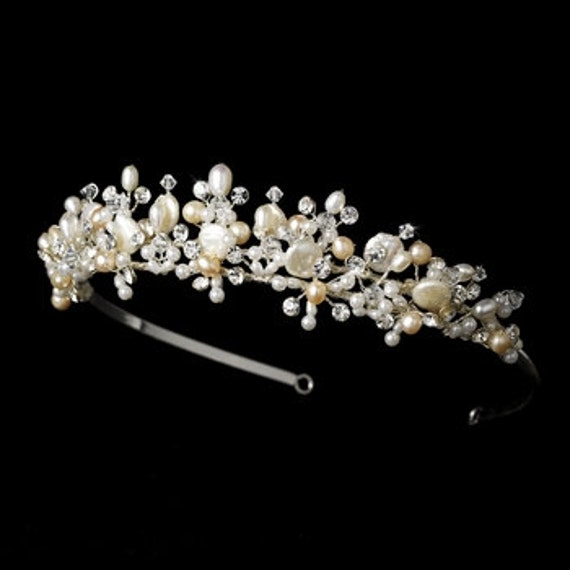 Bridal Headpiece Freshwater Pearl Bridal Tiara Bridal headpiece Accessory