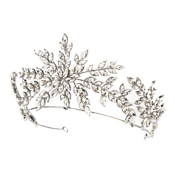 Silver Clear Bridal Wedding Tiara Headpiece