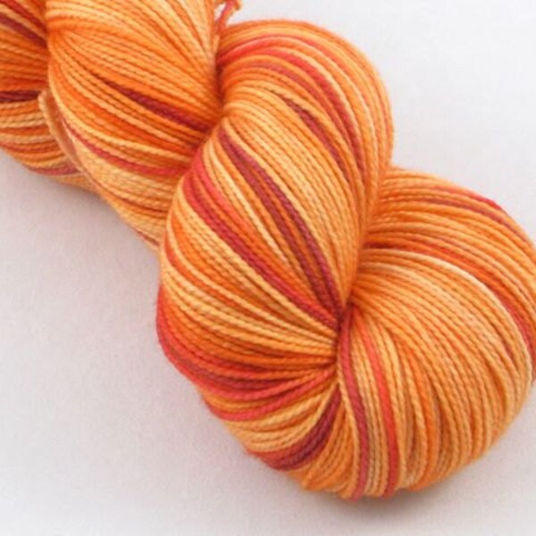 Hand Dyed Sock Yarn - Frieda Helix (Clementine)