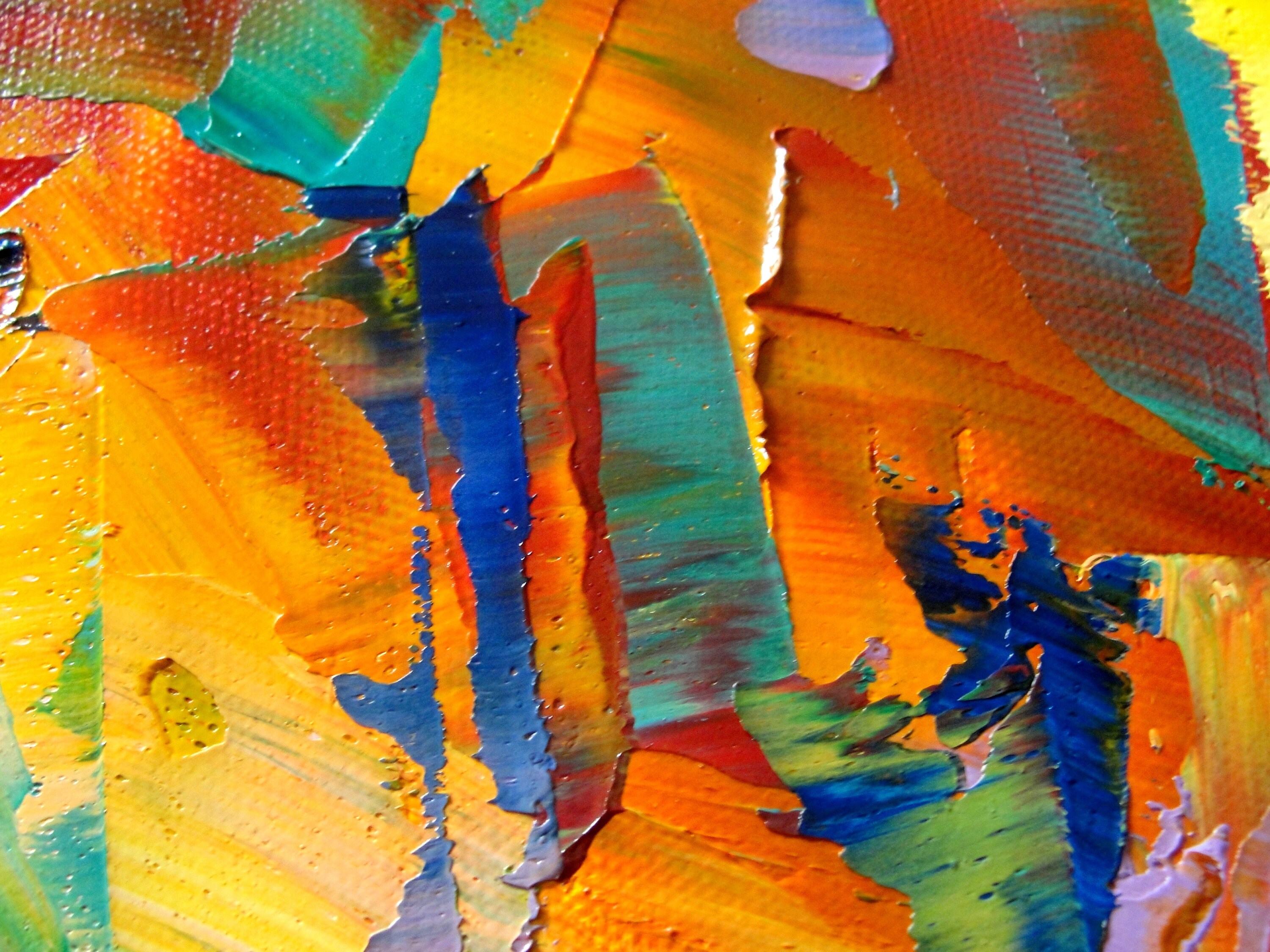 ORIGINAL OIL Textured PAINTING Bright Abstract Modern Etsy