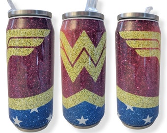 Wonder Woman Custom Tumbler 380mL  Sublimation Made in Canada