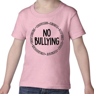 Pink Shirt Day No bullying Feb 28th Be Kind Toddler zdjęcie 2