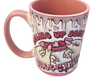 Roll Up 420 Friendly Mug 15oz RTS 3D Retro Rolling Up Some Valentine Spirit Inflated Mug