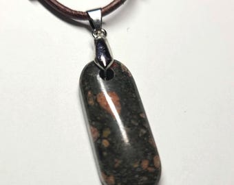Handmade Gowganda Tillite cabochon pendant