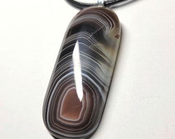 Handmade Botswana agate pendant