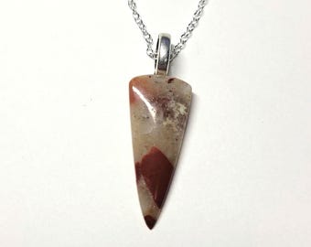 Handmade Pudding stone cabochon pendant