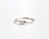 Anillo de compromiso alternativo en plata - anillo Si - divertido anillo de compromiso boda - anillo de promesa - anillo de compromiso barato