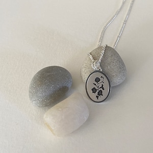 September Birth Flower: Morning Glory Pendant
