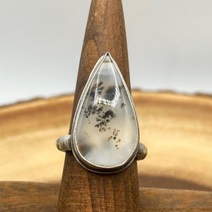 Dendritic Agate Sterling Silver Ring