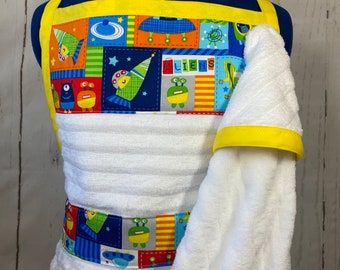 Alien baby bathing apron, great baby shower gift, unique and useful