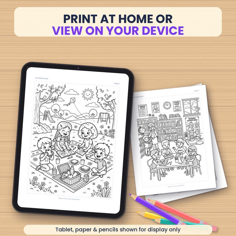 Kids Coloring Book PDF, 20 Printable Coloring Pages, Fun Activities for ...