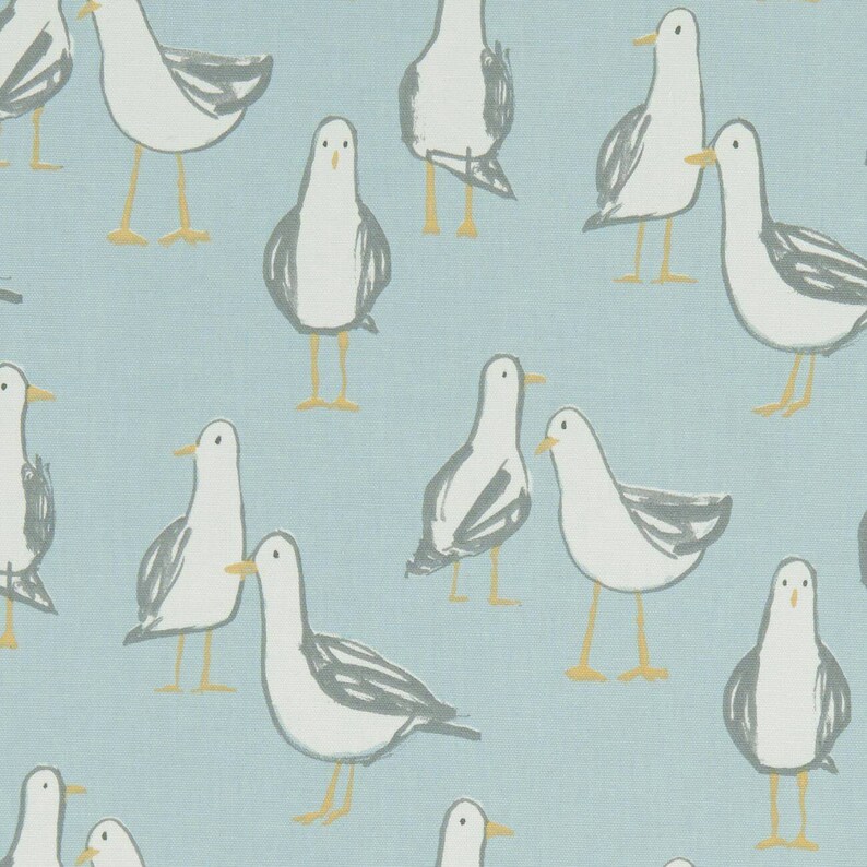 Seagulls British Birds Seaside Duck Egg Fabric Cushions Etsy