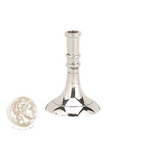 Nickel plated candle holder in silver or gold color, candlestick for Orthodox candles, 5cm