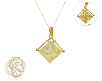 Rhombus Shape Gold Plated Constantinato