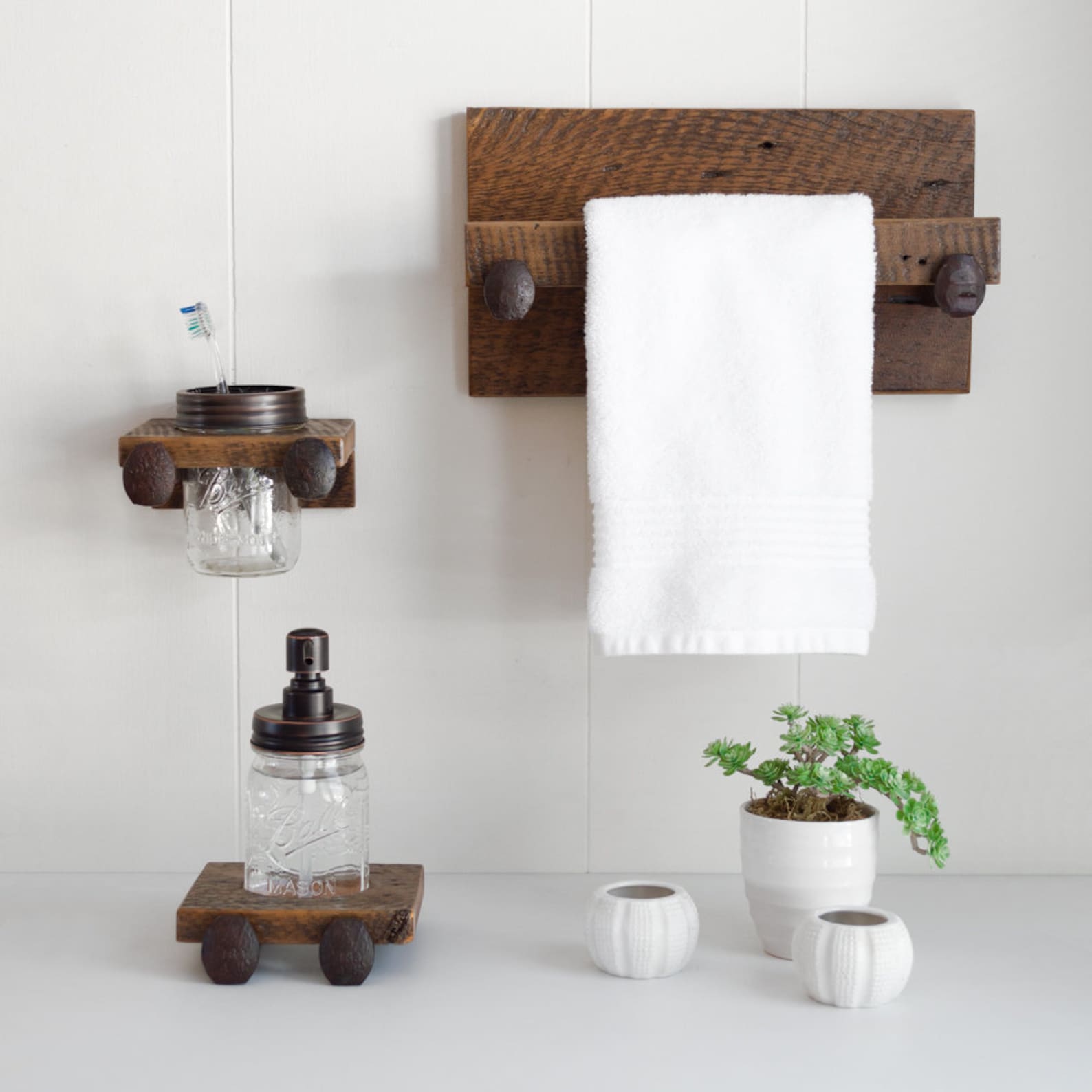 Hand Towel Holder Rustic Towel Rack With Industrial Railroad Etsy