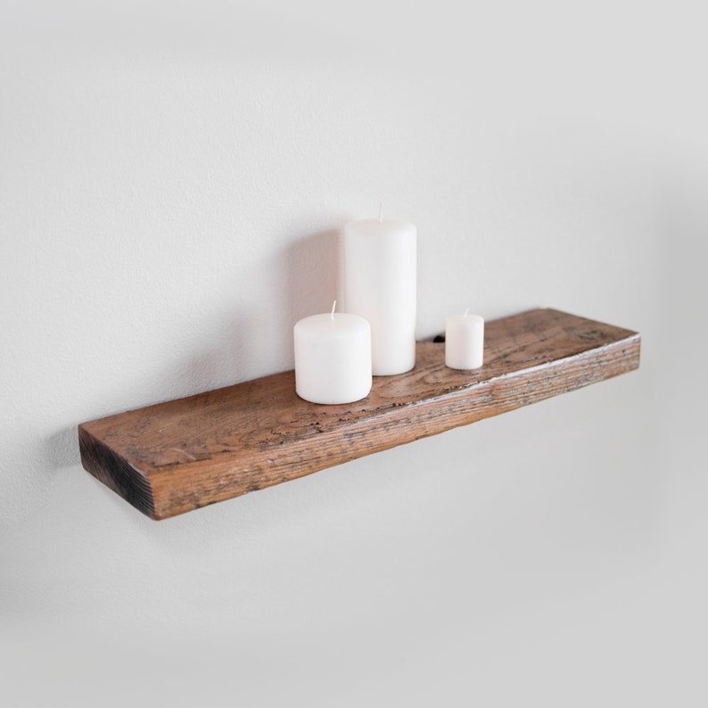 Barn Wood Shelf Reclaimed Floating Shelves Rustic Farmhouse Etsy