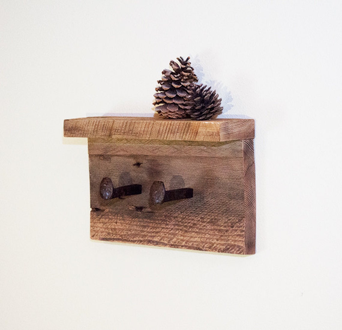 Rustic wall rack coat rack with railroad spikes reclaimed Etsy