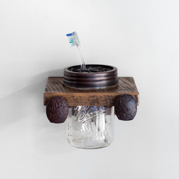 Toothbrush Holder from Reclaimed Wood