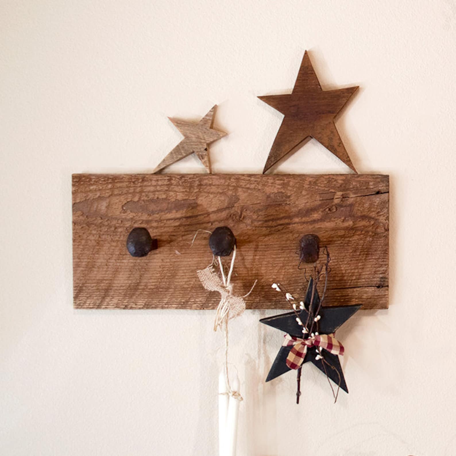 Barn Wood Coat Hanger. Rustic Coat Rack. Wall Hanger With Etsy