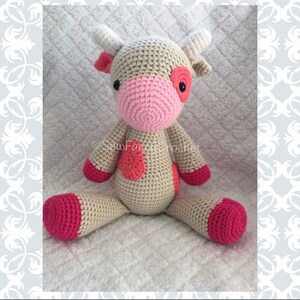 Animal de peluche de vaca, Animal de peluche de vaca de crochet, Vaquilla, Vaquilla de crochet, Vaca grande de crochet, Peluche de vaca, Animal de crochet, Animal de granja de crochet