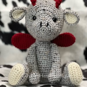 Dragon, Dragon Stuffed Animal, Stuffed Dragon, Crochet Stuffed Dragon, Crochet Stuffed Animal, Dragon Toy, Crochet Toy, Crochet Dragon