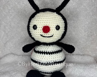 Crochet Ladybug Plush, Stuffed Bug Toy, Ladybug Nursery Decor
