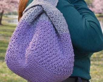 Petal & Stone Knot Bag Crochet Pattern