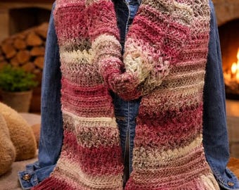 Fireside Symphony Scarf Crochet Pattern