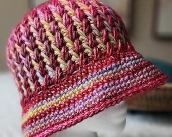 Rose Meadow Bucket Hat Crochet Pattern - PDF Download