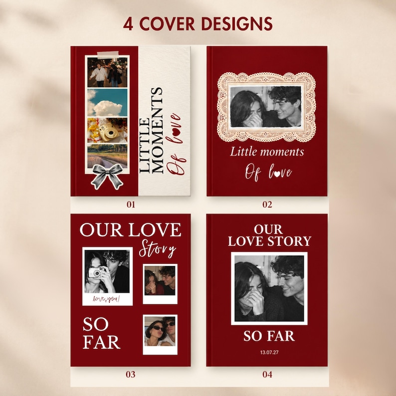 Our Love Story Canva Photobook Template, Couple Memory Book, Romantic ...