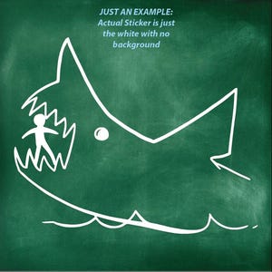 Jaws Chalkboard sticker