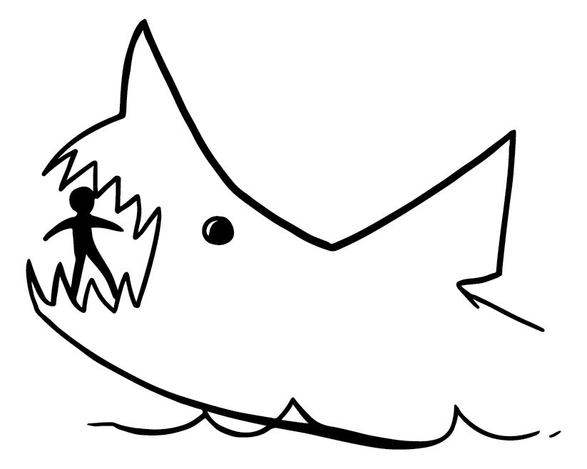 Jaws Chalkboard Sticker - Etsy
