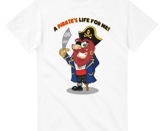 Piraten T-shirt met ronde hals, zwaar uitgevoerd, unisex | Gildan® 5000