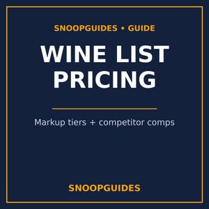 Guía de precios de la carta de vinos / Cómo fijar el precio del vino embotellado / Programa de vinos para restaurantes / Niveles de margen de beneficio y comparaciones con la competencia