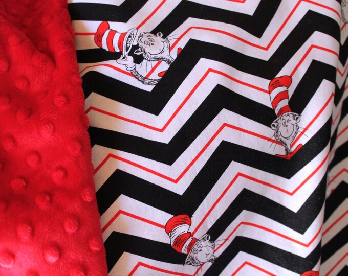 Dr. Seuss Chevron Baby Blanketcat in the Hatchoose Your Own Etsy