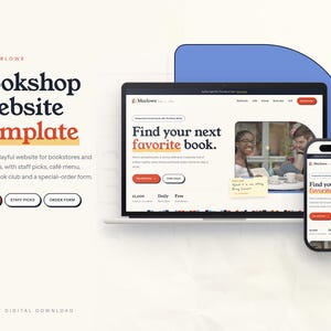 Website-Vorlage für Buchhandlungen und Buchcafés, Empfehlungen der Mitarbeiter, Veranstaltungen, Buchclub, Bestellformular, HTML-Vorlage für Kleinunternehmen