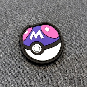 Anime-videogame Japans Pokémon-personage - Klittenband - Master Ball PVC-patch