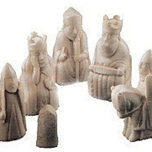 9 or 16  Supercast Lewis 1 Chess set rubber latex moulds/molds+ free Berserker mould / mold.