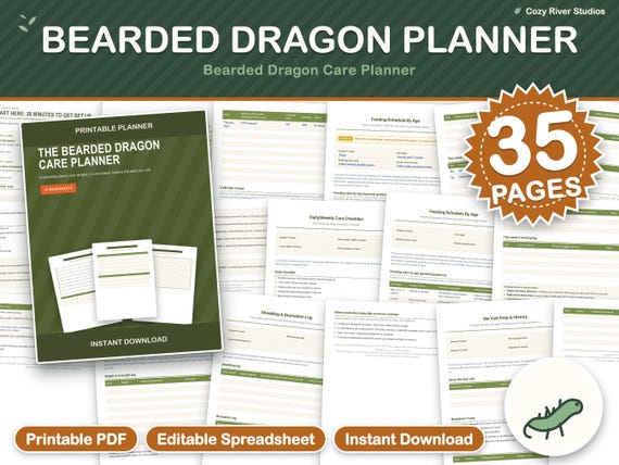 Bearded Dragon Care Sheet Printable