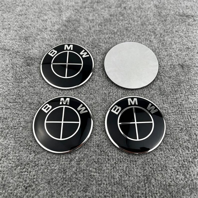 BMW Wheel Center Cap Stickers 56mm 60mm 65mm, Aluminum Hub Badge Decals ...