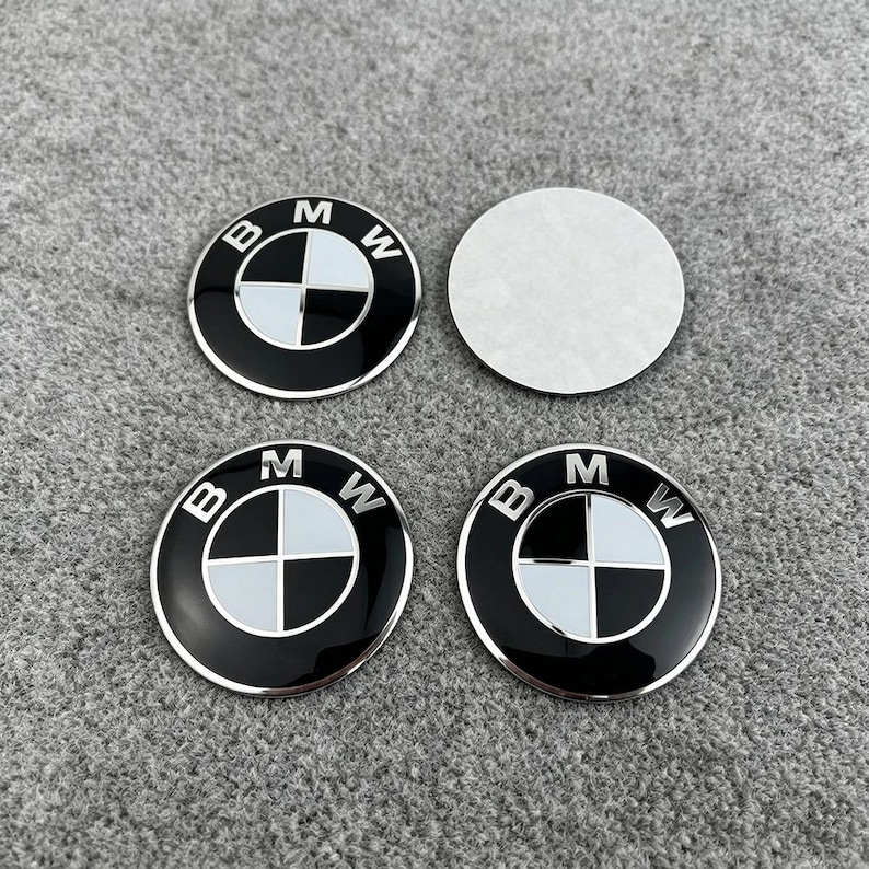 BMW Wheel Center Cap Stickers 56mm 60mm 65mm, Aluminum Hub Badge Decals ...