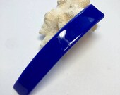 Blue Stained Glass Barrette, Cobalt Blue Barrette, Dark Blue French Barrette, Blue Hair Accessories, Large Thick Hair Barrettes, Custom DCBL