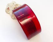 Red Ponytail Barrette, Red Glass Ponytail Clip, Red Hair Clasp, Red French Barrette, Christmas Red Barrett, Barrettes for Thick Hair, SGP21
