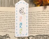 Laser Cat Hand-Embroidered Bookmark - Cat Lover Gift - Funny Cat Art - Book Lover Gift