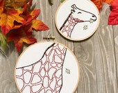 CLOSEOUT SALE: Giraffe Two-Piece wall art - Nursery Art - Zoo Theme - Baby Shower Gift