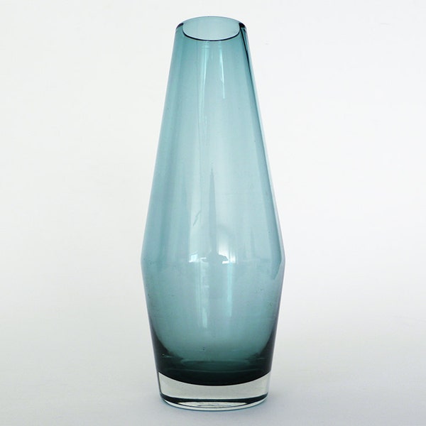 Vintage Blue Art Glass Vase