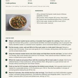 Actual PDF page 13 from A Taste of Zambia: Lumanda-Style Roselle and Groundnuts recipe page.